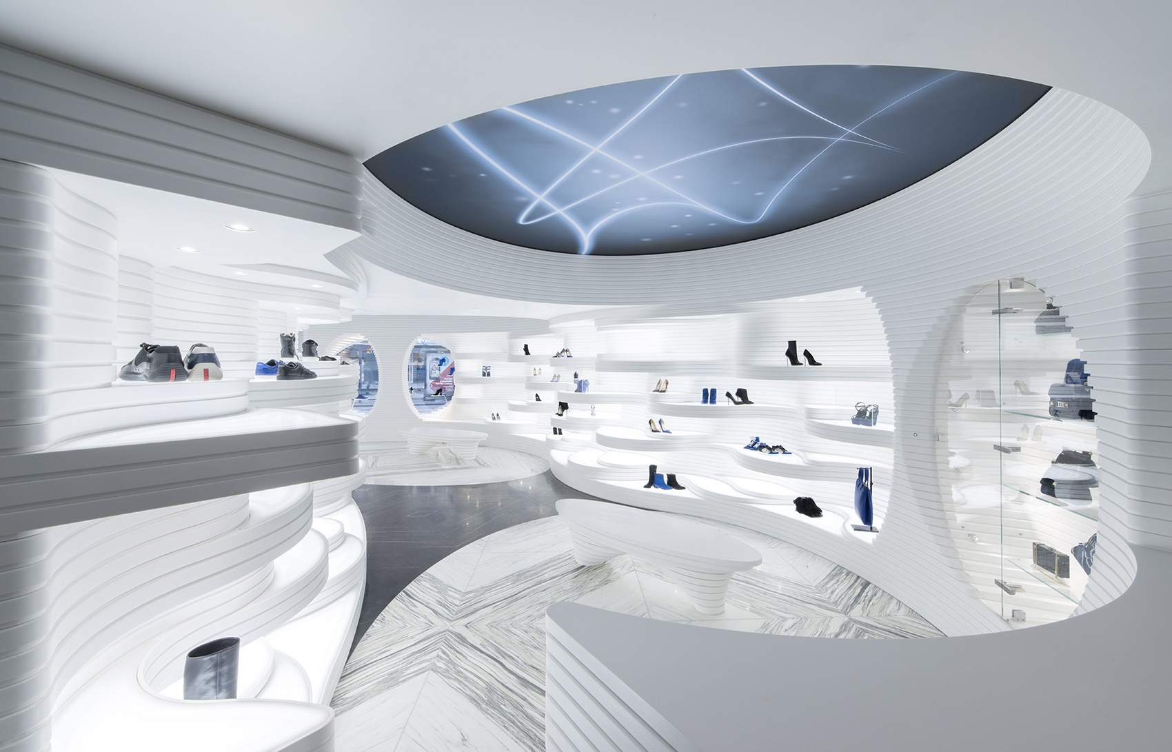 Concept-Store SHOEBALOO par MVSA Architects x HI-MACS®